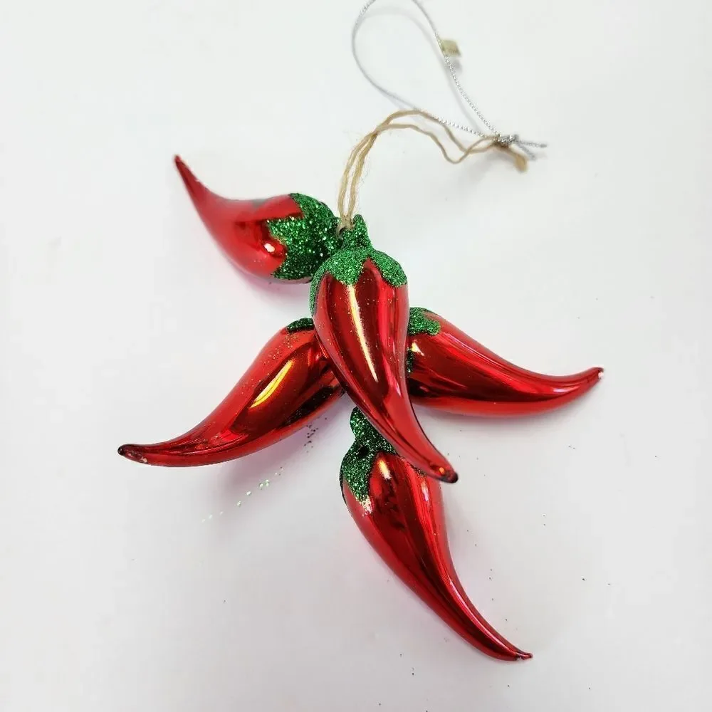 3 For $15 Red Chili Peppers Ristra Christmas Ornament